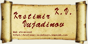 Krstimir Vujadinov vizit kartica